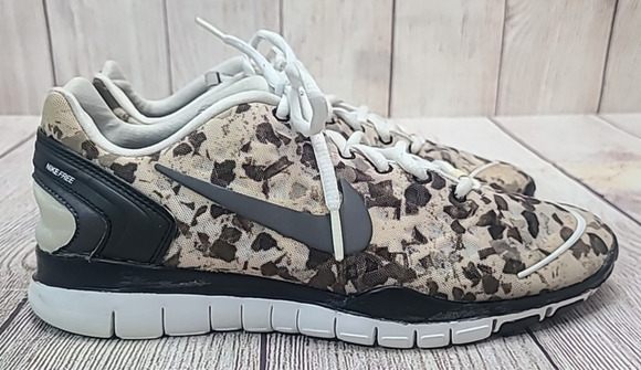 Nike Free Fit 2 Training Running Shoes Women's 9.5 Brown Beige Specks Camouflage - Picture 5 of 12